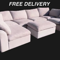 7 piece cloud modular sectional sofa couch