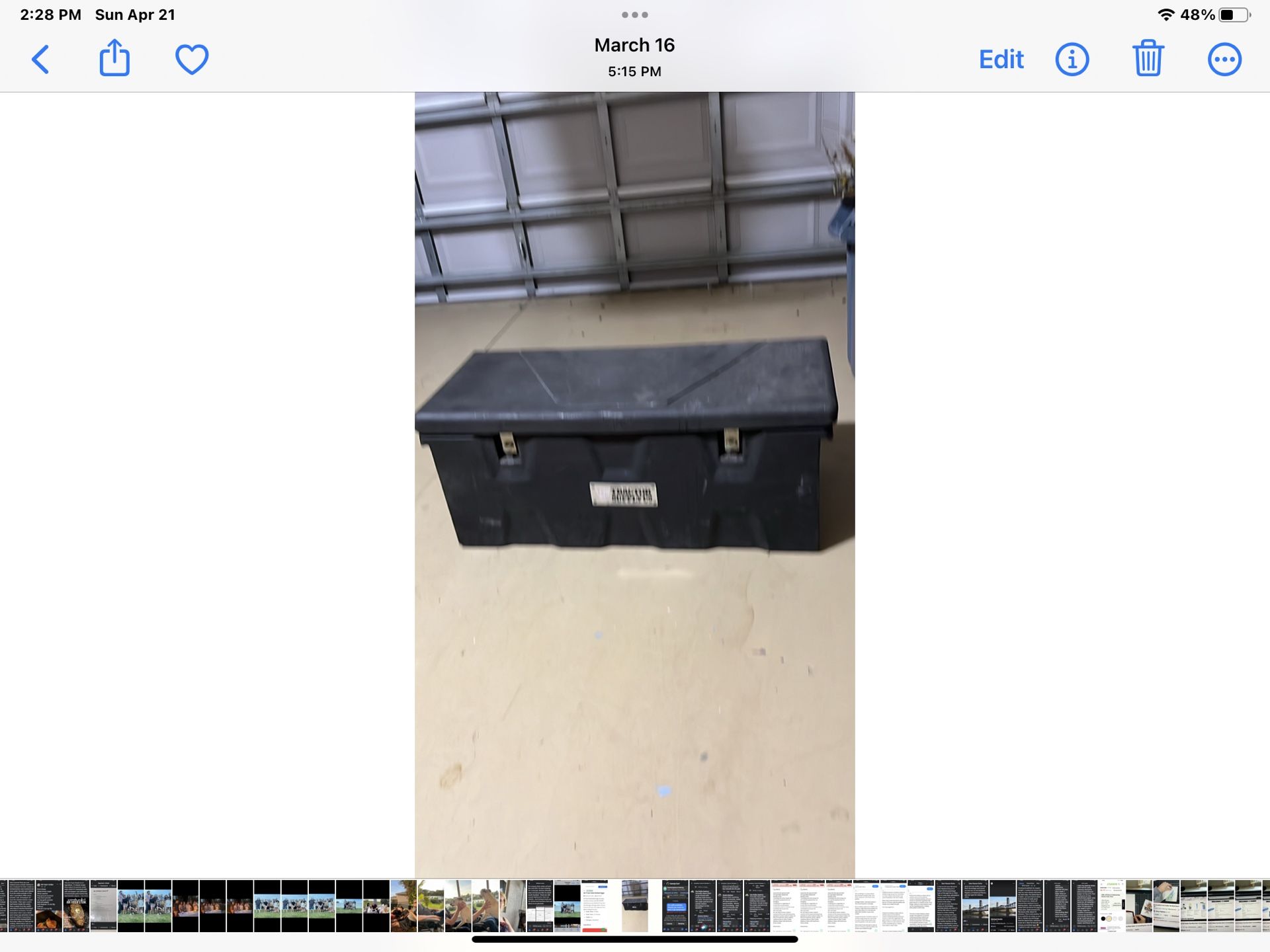 Poly multi-purpose pickup tool chest