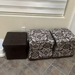 Square Storage Chairs/seats, Good Condition