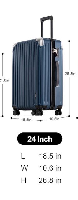 New LEVEL8 Grace Carry on Luggage Airline Approved, 24 Inch Expandable Hard Sided Luggages with Spinner Wheels, Harshell Small Rolling Suitcase for Wo