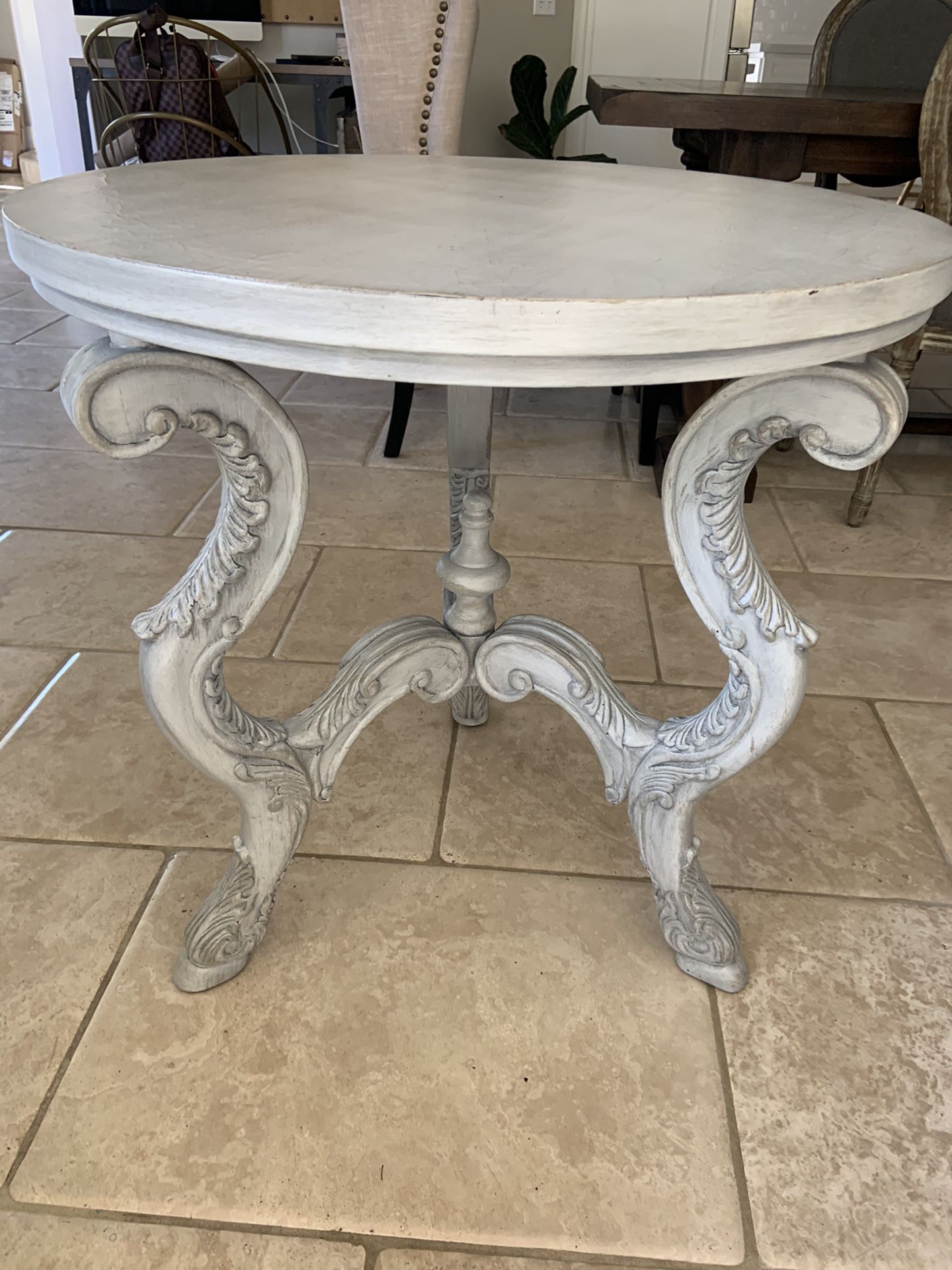 Grey antique wood table