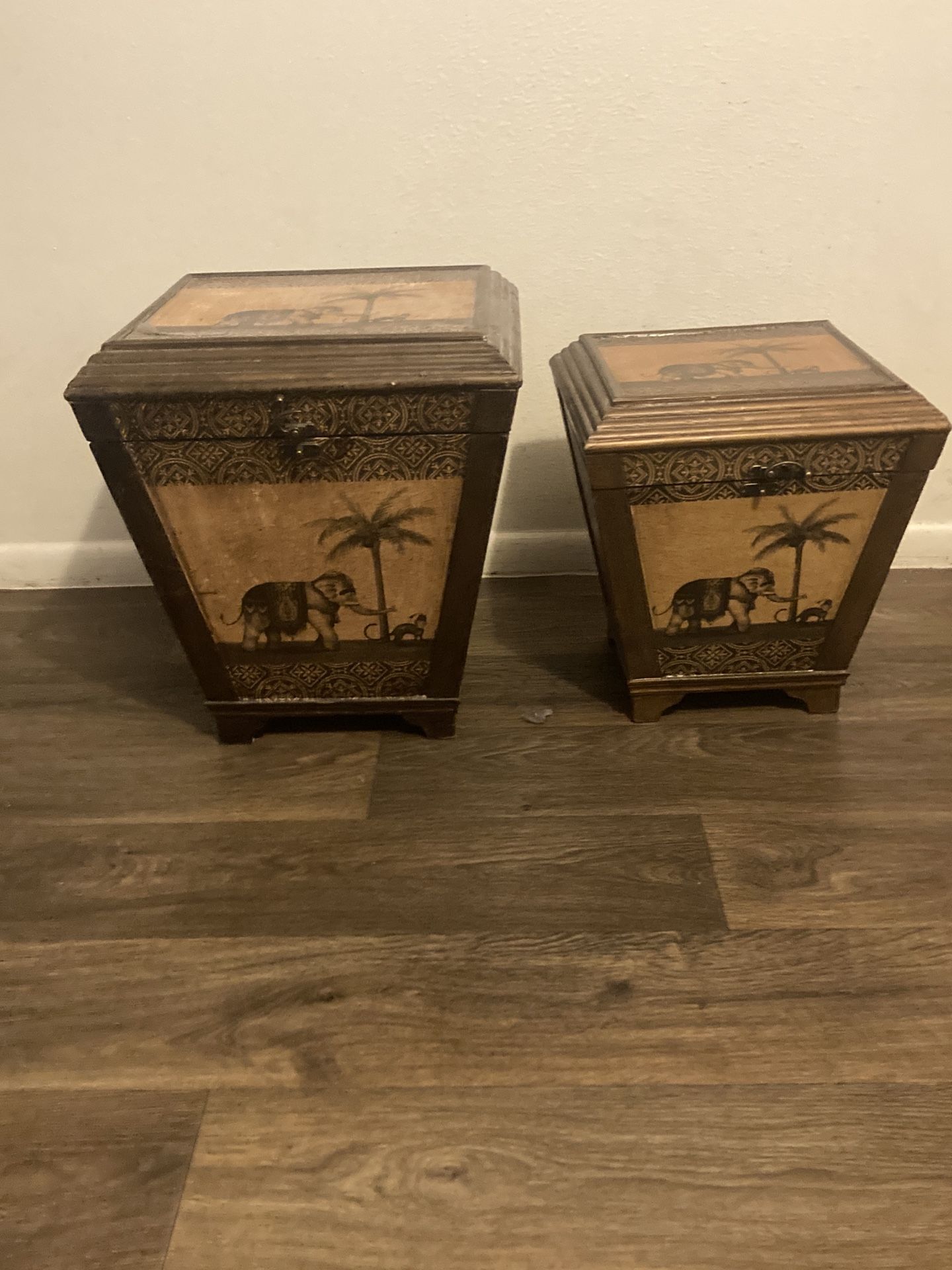 2 Wooden Decorative Boxes