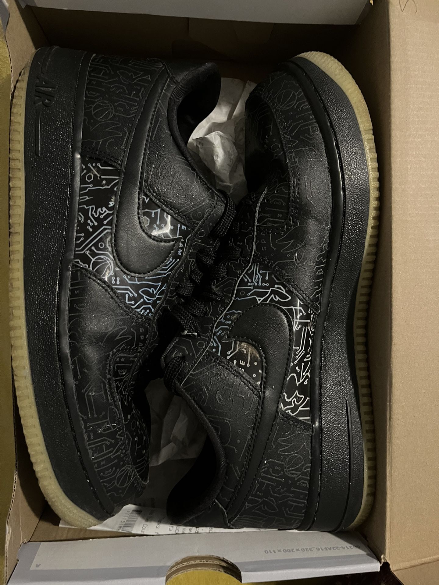 Space Jam Looney Toon “micro Chip” Air Force Shoes Glow In The Dark