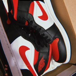 Mid 1 Red/White/Black Jordans
