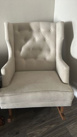 Off-white rocking chair