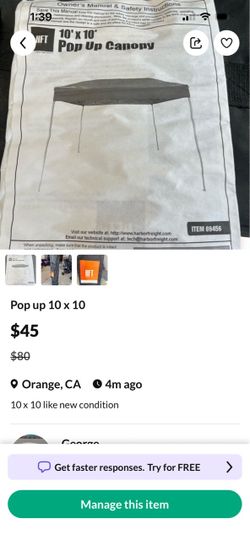 10 x 10 pop up
