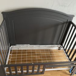 Dark Gray Convertible Crib
