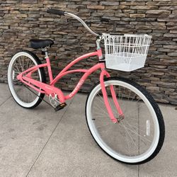 Electra Cruiser 1 Step Thru 26 Inch Beach Cruiser Bubblegum Pink 