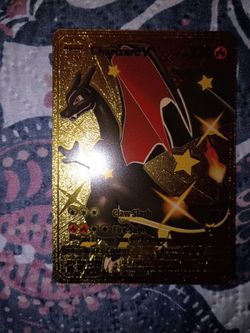 Pokemon card gold foil Charizard v