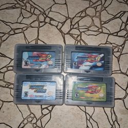 4 Megaman Games Zero 2 3 & 4 & Bass Mega man Game Boy Gameboy Advance GBA Cartridges 