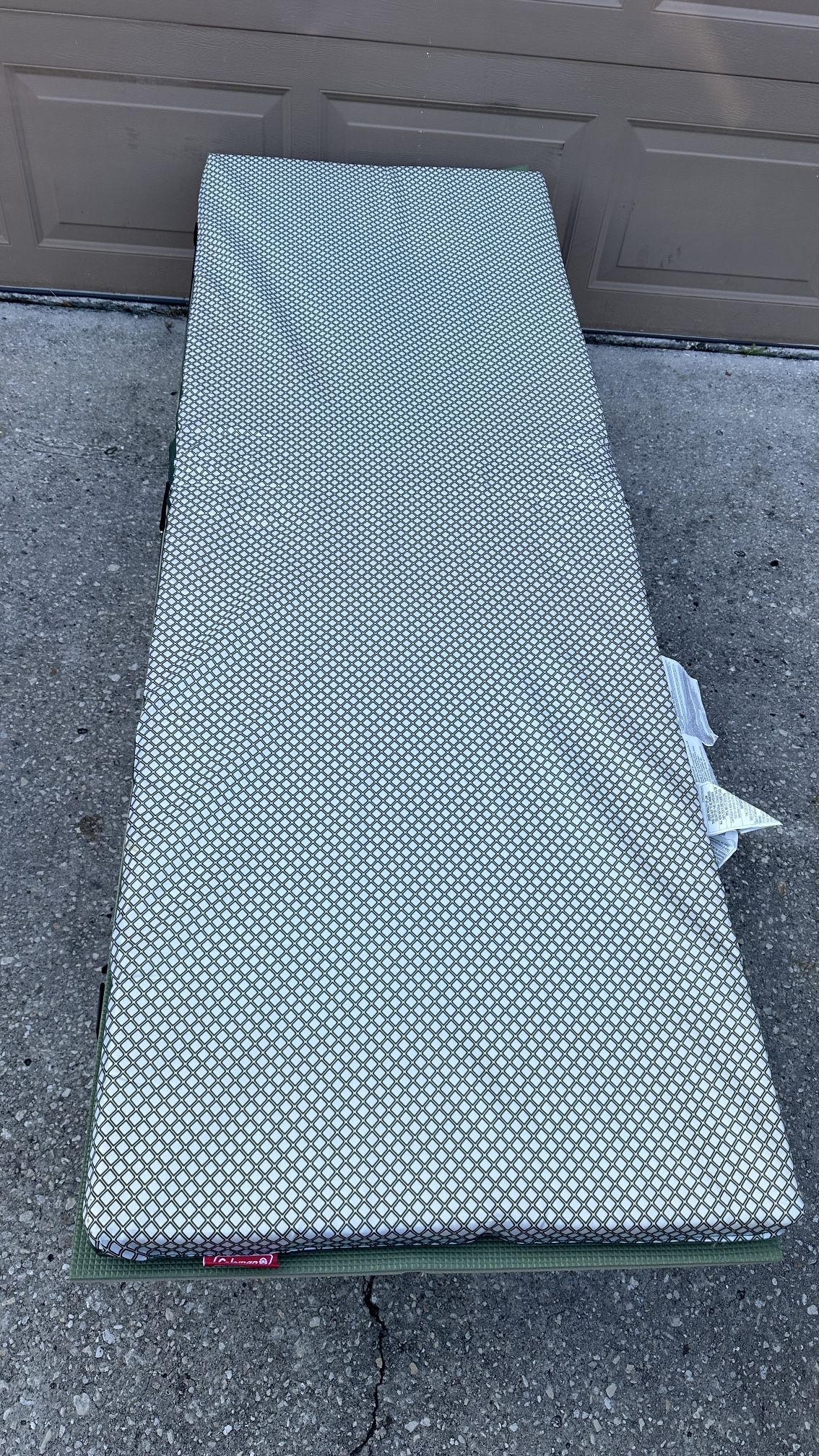 Coleman ComfortSmart Big & Tall Cot with Mattress Pad Folding Steel Camp Bed with Plush Pad for Comfort Camping Lounging Elevated Sleeping Guests