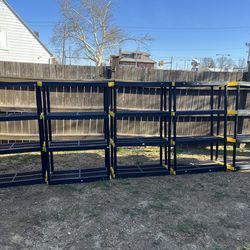 Project Source Heavy Duty Black Plastic Plastic Ventilated Utility Shelving Unit