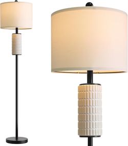Floor Lamp for Living Room with Ceramic, 64" Black -NEW (3046/5)