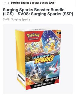 Pokemon Surging Sparks Booster Bundle