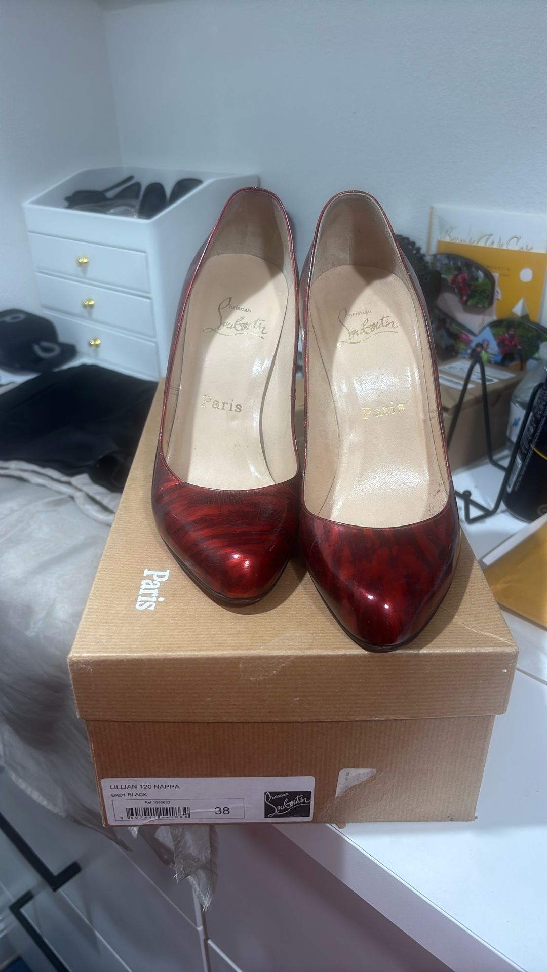 Christian Louboutin Red Patent Leather Heels 