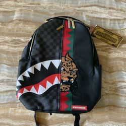 Limited Edition Spray Ground Shark X Leopard Back Pack 