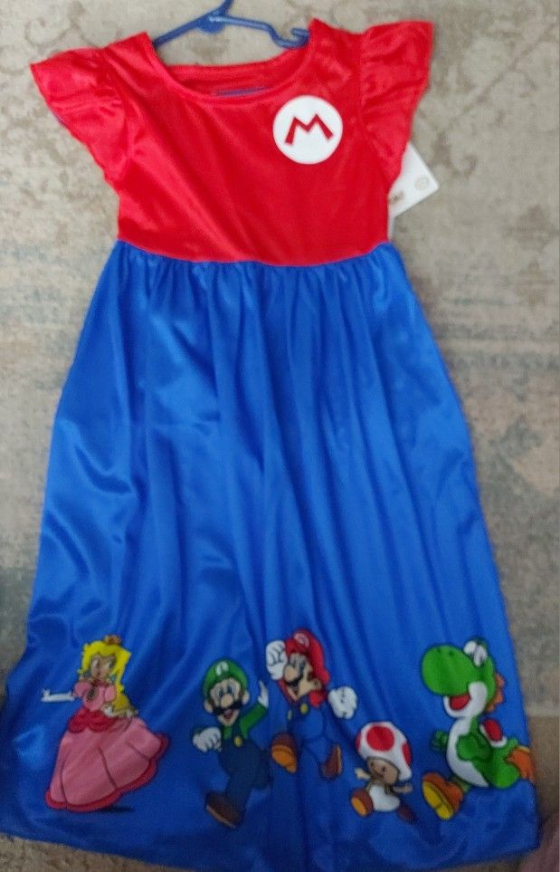 Girls' Dress/Nightgown Super Mario