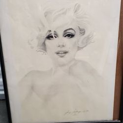 Vintage Marilyn Monroe signed Lithograph by Gary Saderup 