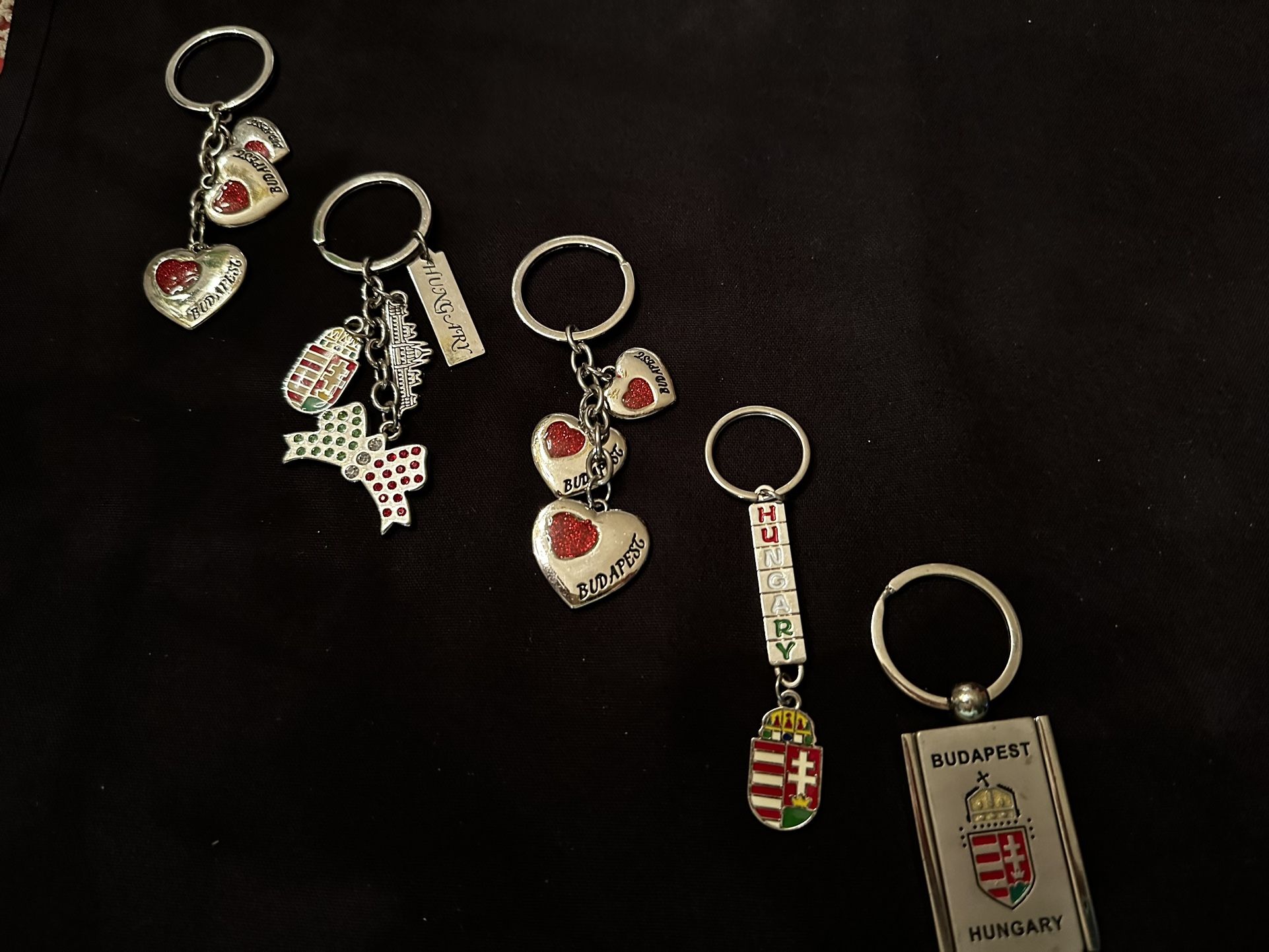 Budapest, Hungary Keychain Set