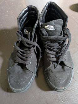 Black High Top old School Vans 8.5 mens