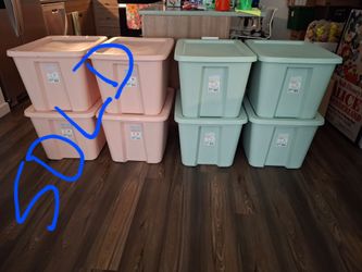 4-  SAGE STORAGE TOTES  WITH LIDS
