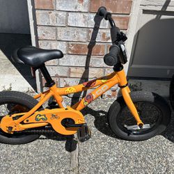 12” Orange Co Op Bike With Training Wheels