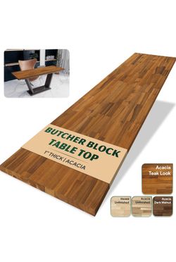 Howizz 55 x 28 in. Solid Wood Table Top 1in thick
