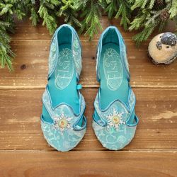 SIZE 12 GIRLS DISNEY FROZEN ELSA SLIP ON COSTUME SHOES