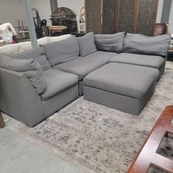 5 piece grey sectional modular Bassett Home couch - *Delivery Available *