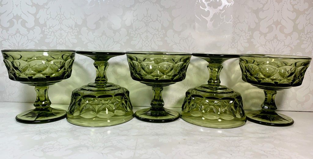 Vintage Set Of 14 Indiana Glass Co