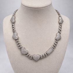 Moissanite Silver Chain 17mm*16inch