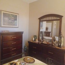Dresser,Mirror, Chest Of Drawers  