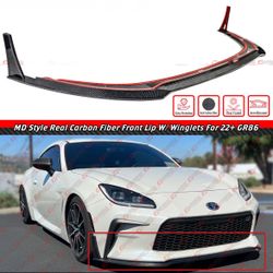 22-26 Toyota GR86 M-Style Real Carbon Fiber Front Bumper Lip