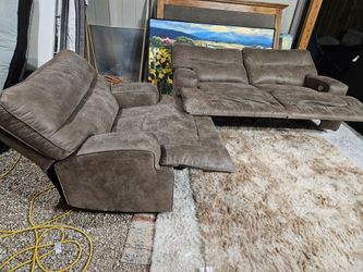 Gray Reclining Sofa and Chair Set FREE DELIVERY TODAY