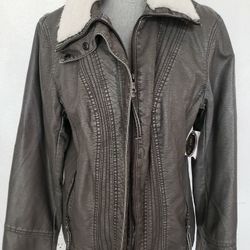 Brand New Grey Soft Leather Jacket