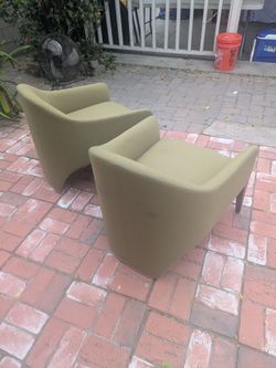 Olive green smoking chairs