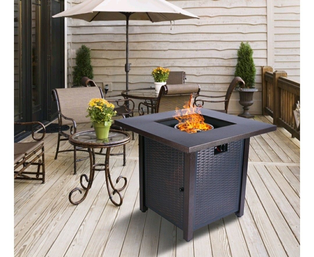 28 In Gas Fire Pit In Box Brand New