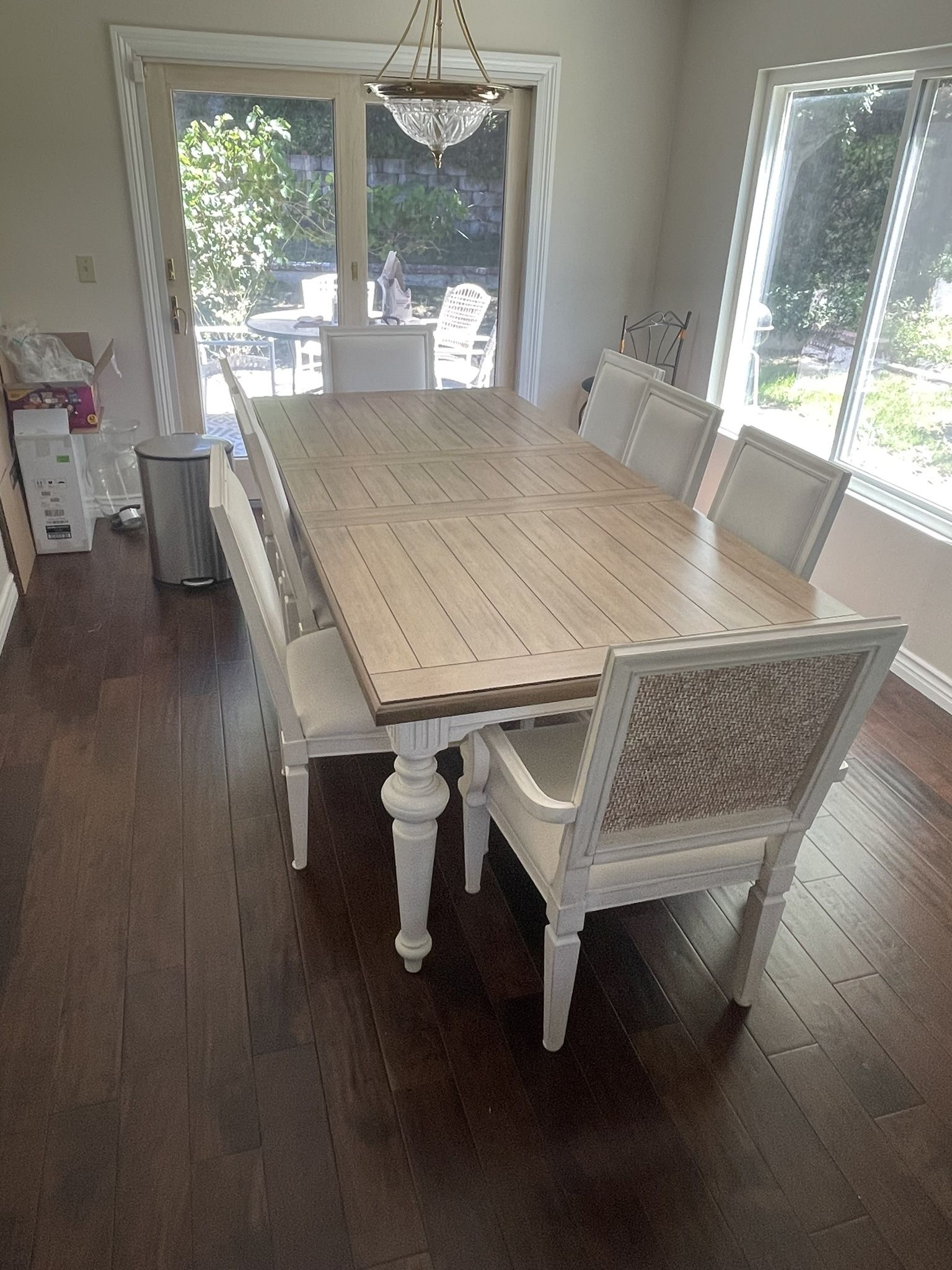 8 Chair Table Set With Matching Chest