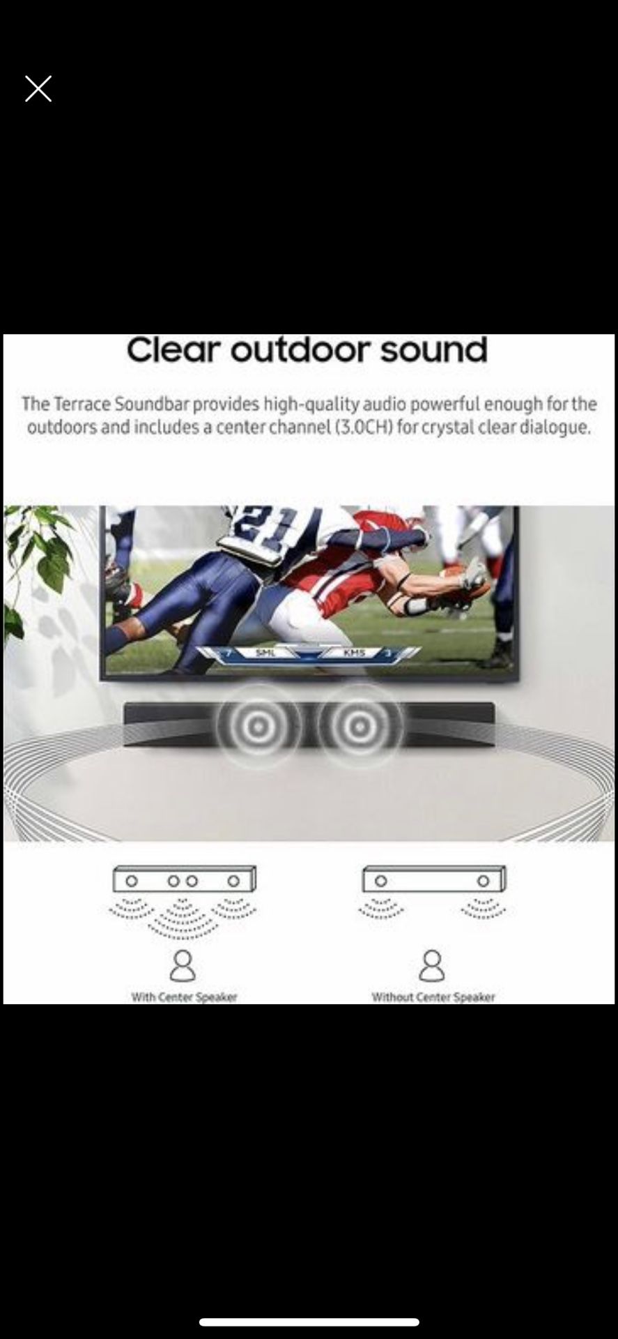 SAMSUNG HW-LST70T 3.0ch The Terrace Outdoor Soundbar w/Dolby 5.1ch, Titan Black Retail:$1199.00