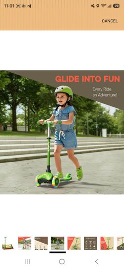 Kids 3-Wheel Kick Scooter Green
