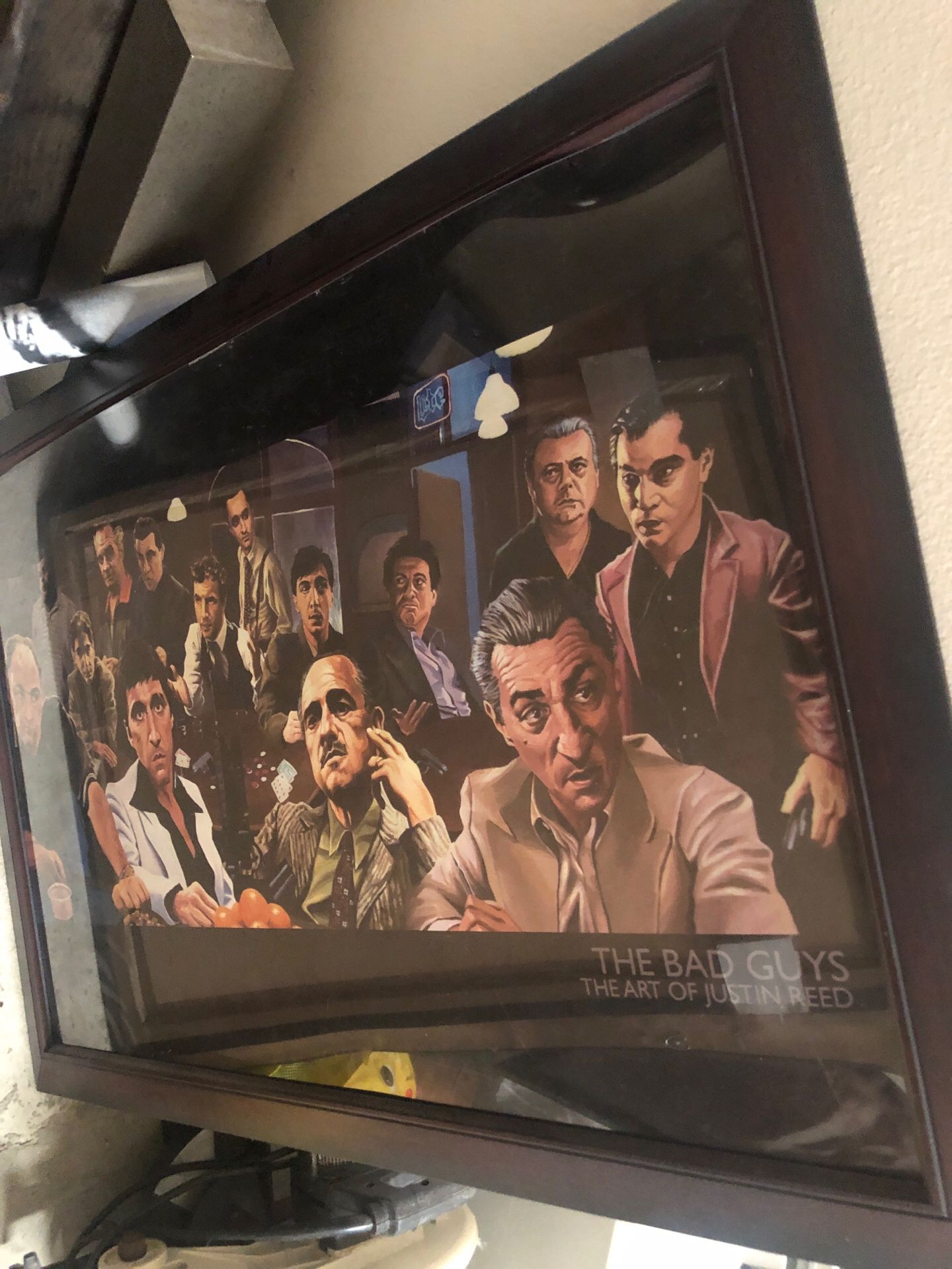 The bad guys by Justin Reed. Framed poster