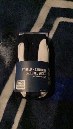 Baseball  Socks and Sanitary Baseball Socks Combo Pack dicks sporting good size medium Black men’s size 4-8 women’s size 5-10 new with tags