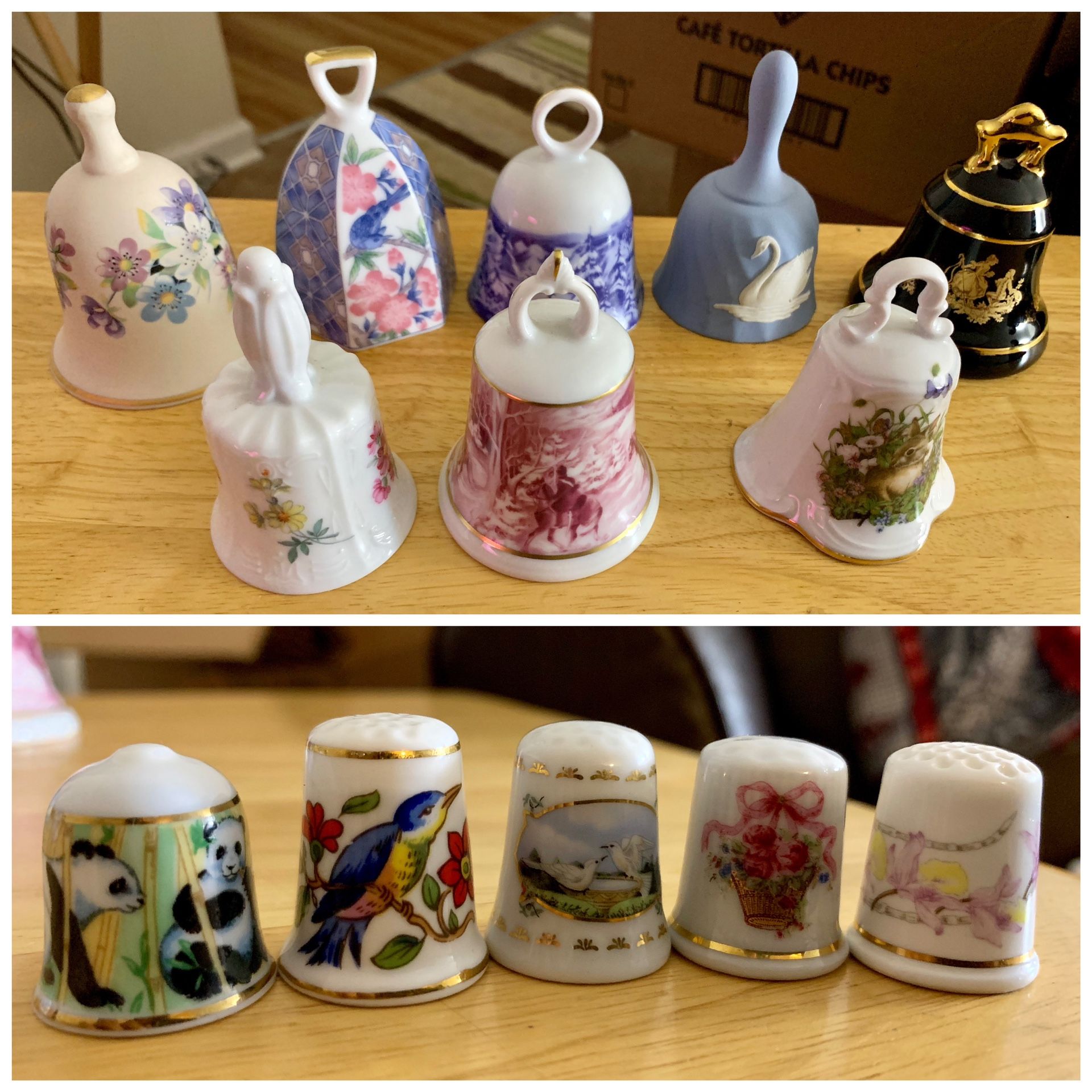 Beautiful Porcelain Bells & Thimbles