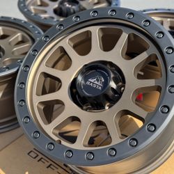 17’’ BASTA RIMS Rotary Forged Gold Wheels 17x8.5 +0mm Offset Toyota Tacoma 4Runner / +18mm Offset Ford F-150 F150 Expedition Lincoln Navigator