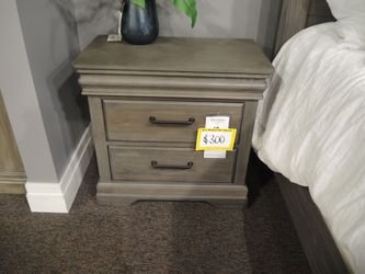 Vaughn Bassett Vista Nightstand - Gray | Bedside Table | Bedside Cabinet