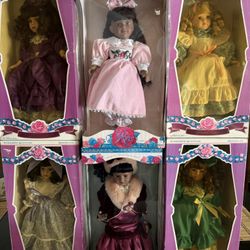 Genuine Porcelain Dolls  $50 ea.  $250 for all 6