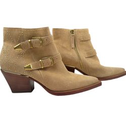 Dolce Vita Suede Gold Studded Boots Size 8.5