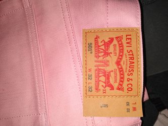 Pink 501 levi jeans new size 32w 32L
