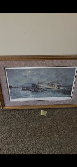 Framed Signed Numbered River Scene Print