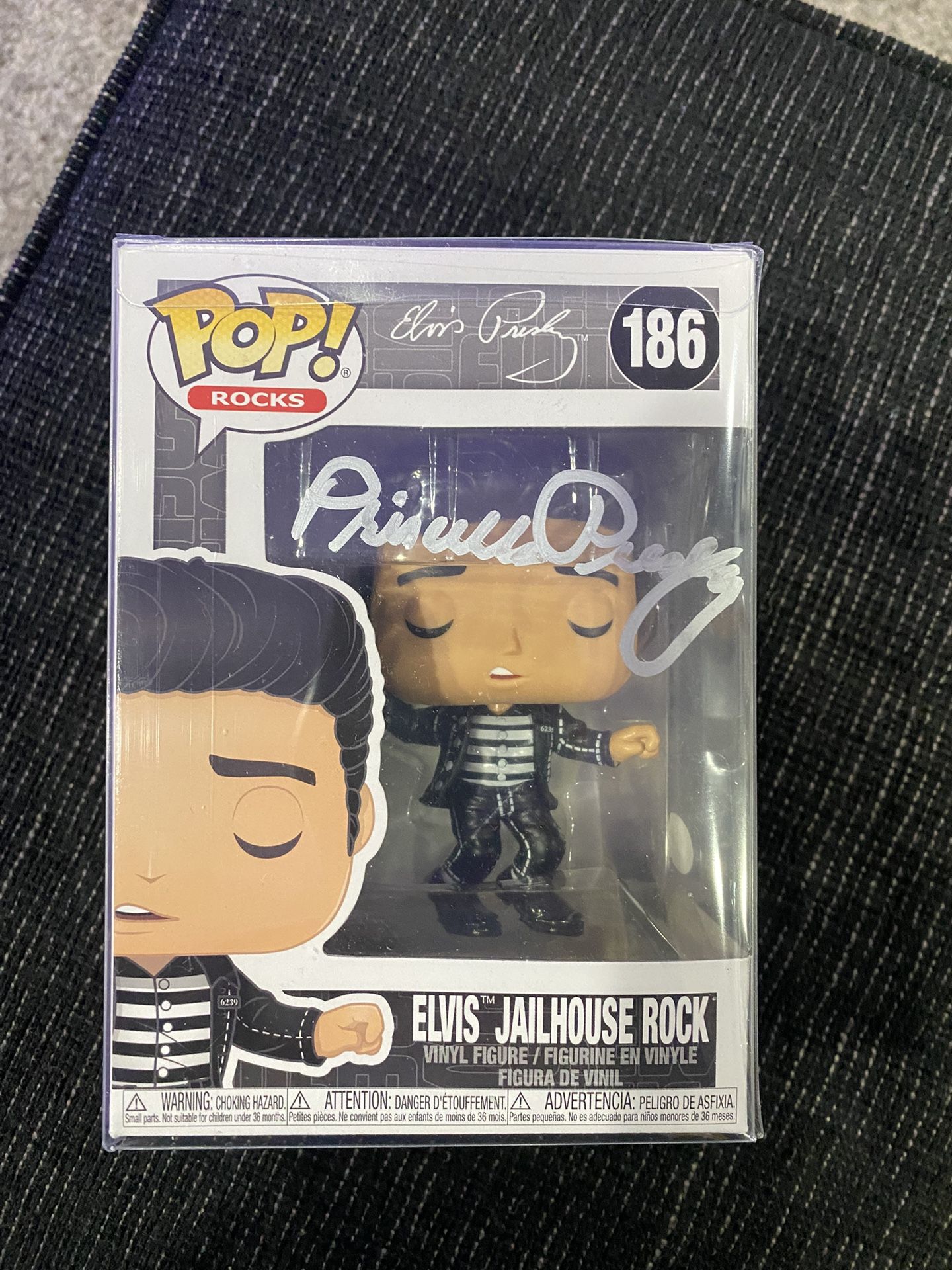 Priscilla Presley Autographed Elvis Jailhouse Rock Funko Pop W/ Case JSA COA